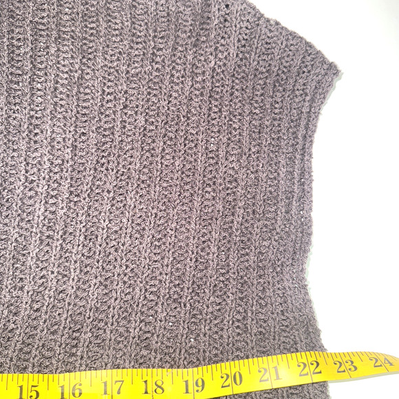Free People Cardigan Women's Knitted Gray Long Slouchy Open Sleeveless Size L - Picture 7 of 8
